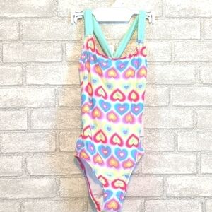 Freestyle Revolution Neon Heart Racerback Swimsuit